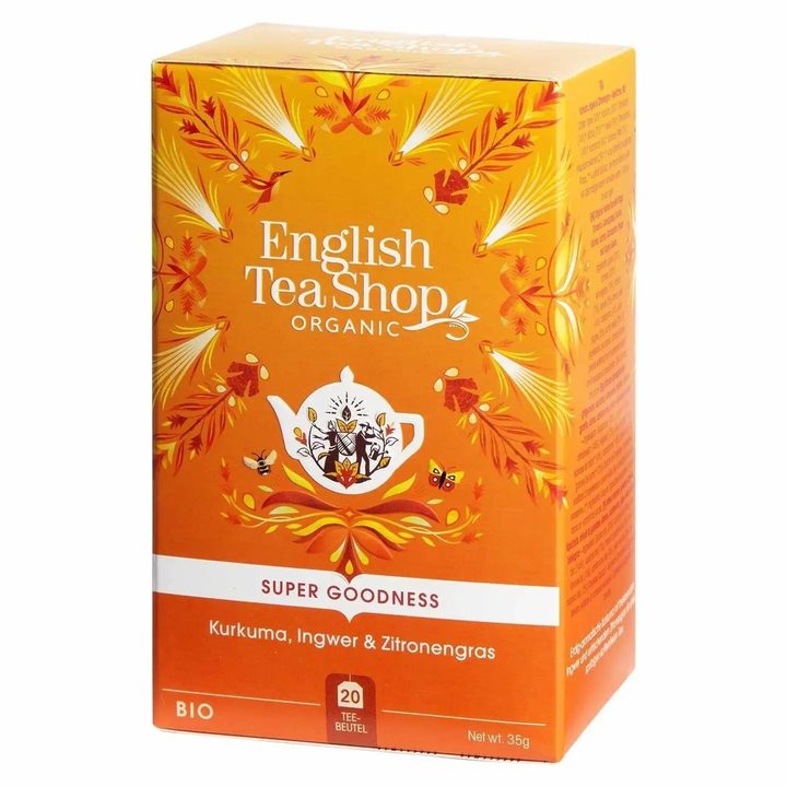 Cúrcuma, jengibre y hierba de limón, BIO, 20 bolsitas de té