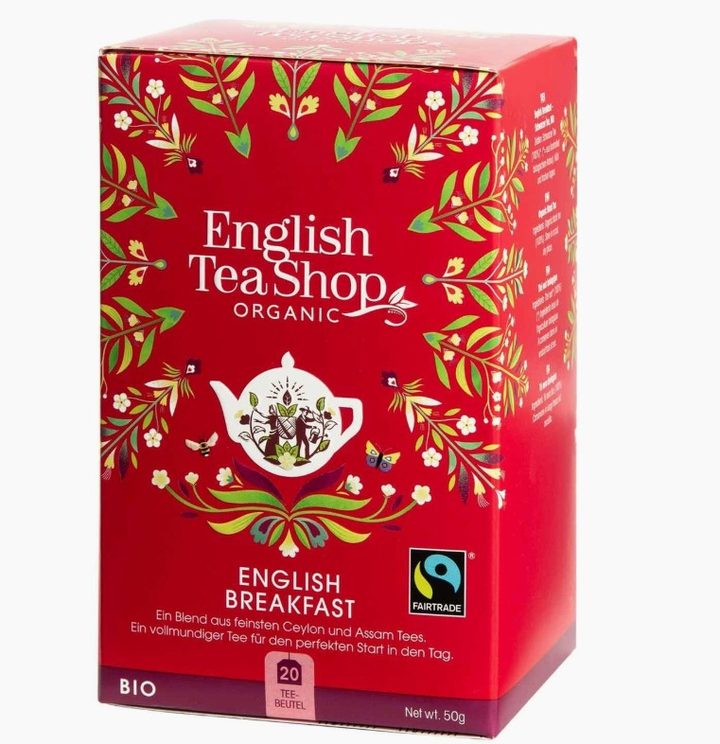 English Breakfast orgánico y Fairtrade, 20 bolsas de té