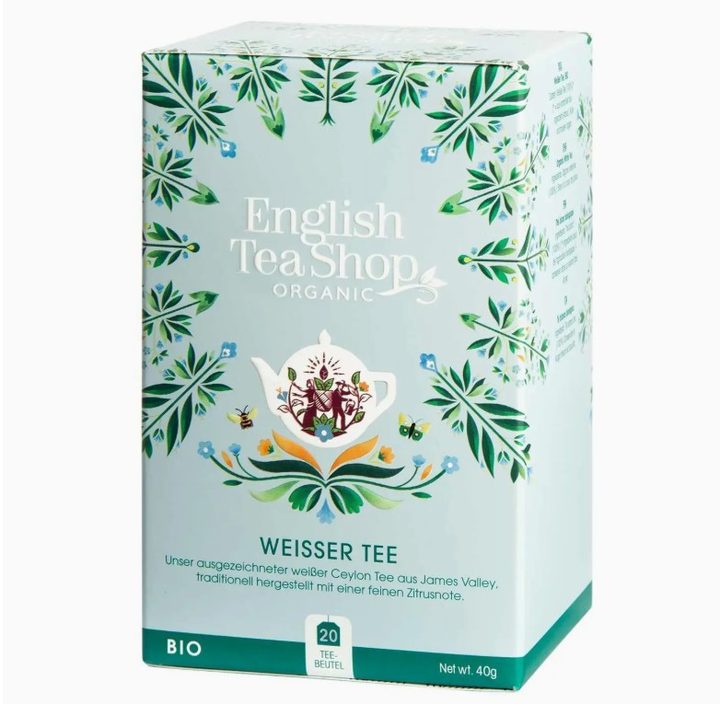 English Tea Shop - Té blanco, ecológico, 20 bolsitas de té