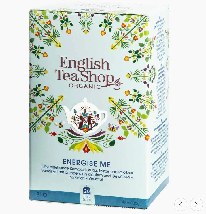 ETS - Energise Me, BIO Té de Bienestar, 20 bolsitas de té