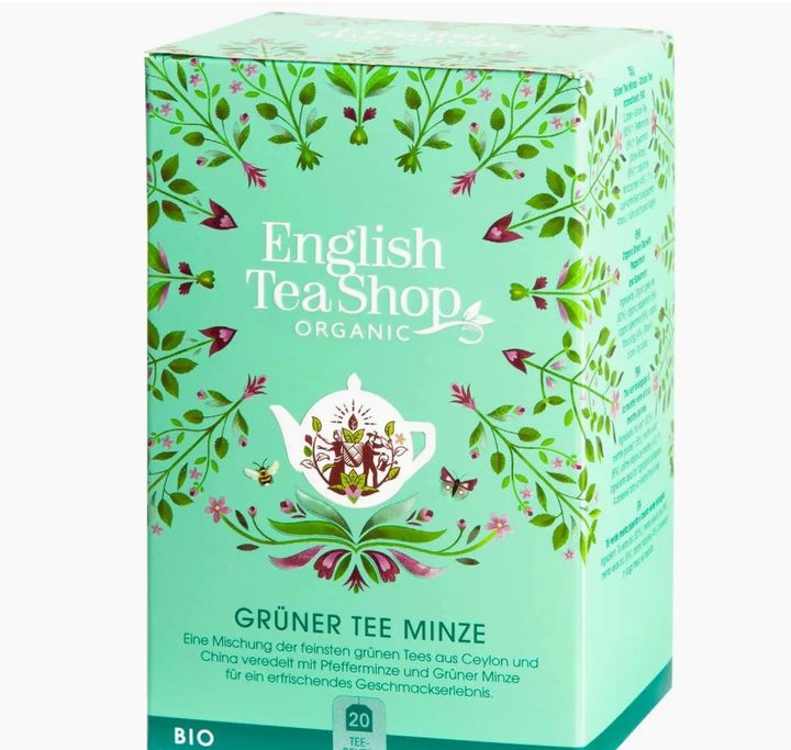 ETS - Té verde menta, Ecológico, 20 bolsitas de té