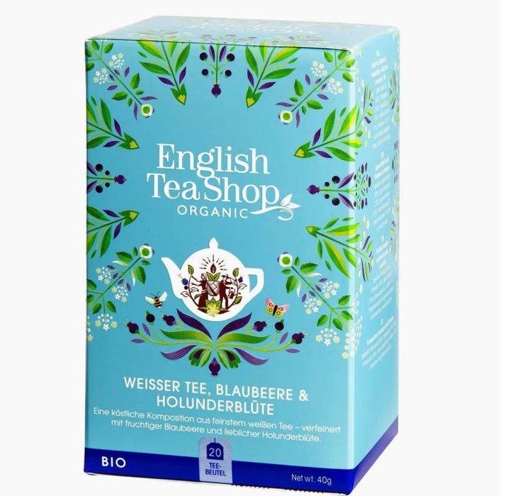 Té blanco arándano y flor de saúco BIO 20 bolsitas