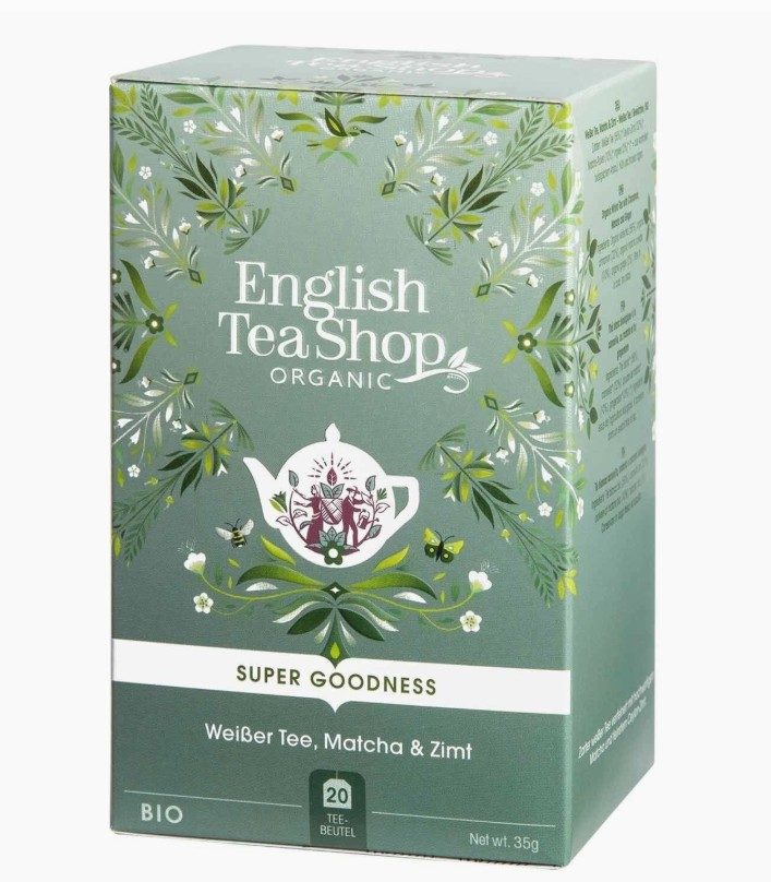 Té blanco, matcha y canela, BIO, 20 bolsitas de té