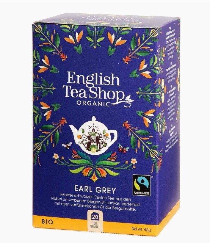 Té negro Earl Grey, BIO, 20 bolsitas de té